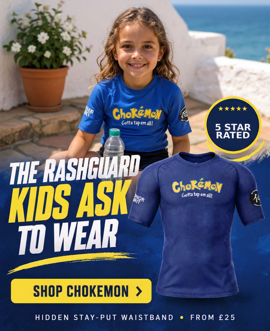 Chokemon Blue BJJ Jiu Jitsu Rash Guard