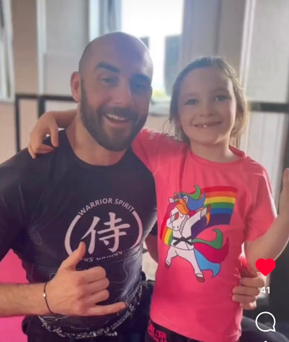 Unicorn BJJ Jiu Jitsu Rash Guard for Kids & Adults