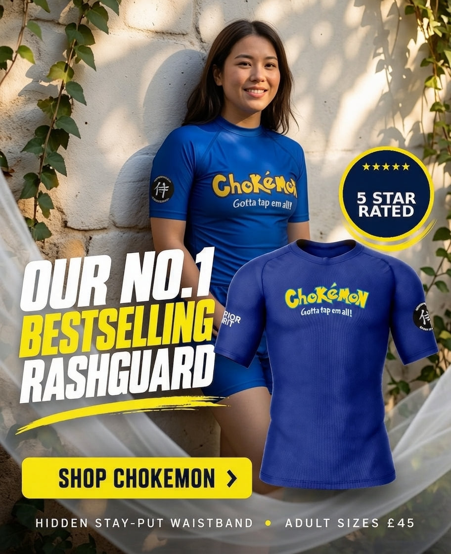 Chokemon Blue BJJ Jiu Jitsu Rash Guard