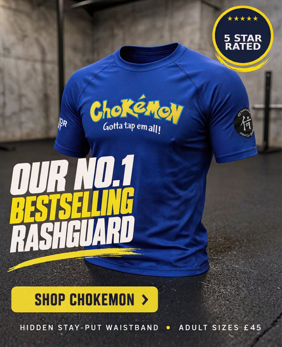 Chokemon Blue BJJ Jiu Jitsu Rash Guard